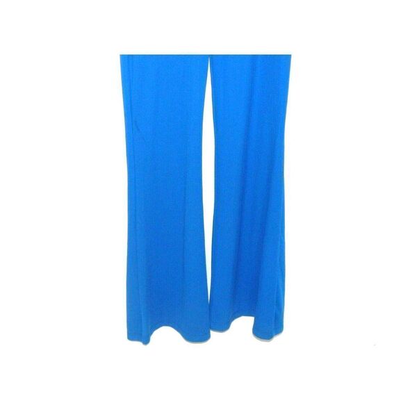 Jean Louis Scherrer Jumpsuit Blue One Shoulder Flowy Legs Zipper Size Small - Picture 7 of 10